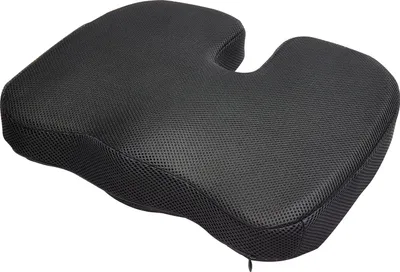 Zdjęcie produktu dla Poduszka do siedzenia SucceBuy 435x330x83 mm, żel chłodzący + pianka z pamięcią kształtu, ergonomiczna poduszka pod kość ogonową z wgłębieniem w kształcie litery U, zdejmowany pokrowiec, idealna do podróży, samochodu, biura i samolotu