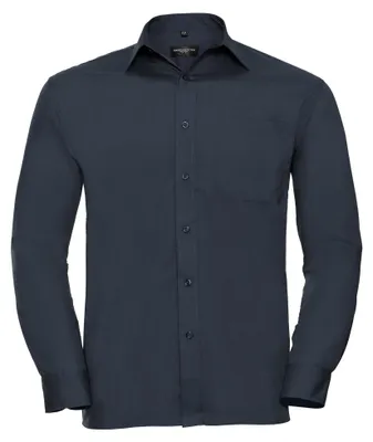 Image de Chemise à manches longues pour homme Russell Collection FK748 (18,5-19 (47-48 cm)) (bleu marine)