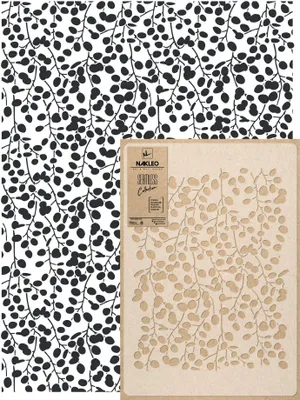 Produktbild von Wandschablone Groß Muster, Malschablone 59x95 cm Kletterpflanze Efeu Blumen Wiederverwendbare Kunststoff, Geometrische Tapete Wandgestaltung