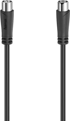Immagine prodotto di Cavo d'antenna Hama, spina coassiale - accoppiamento coassiale, 3,0 m, 90 dB, nero