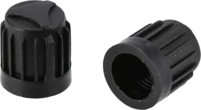 Image de Jeu: 2x capuchon de valve avec anneau d'étanchéité, noir