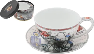 Image de Tasse avec soucoupe - Moto (CARMANI)