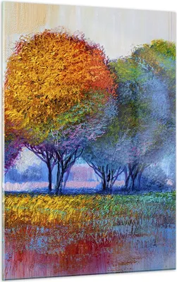 Produktbild von Bilder auf glas - Einteilig - Bäume Wiese Sommer - 50x70cm - Glasbilder - Wandbilder - Bilder - zum Aufhängen bereit - Wanddekoration aus Glas - Glas Bilder - Wandbild auf Glas - GPA50x70-4094