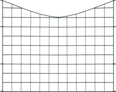 Produktbild von vidaXL Gartenzaun Set Konkav 77,5x64 cm Grün