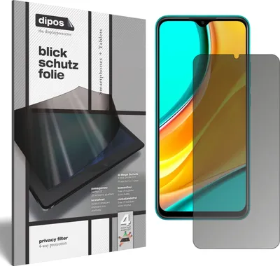 Produktbild von Blickschutzfolie für Xiaomi Redmi 9 matt Schutzfolie Folie Display Schutz dipos
