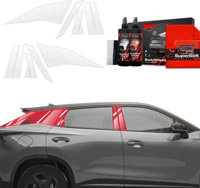 Zdjęcie produktu dla Folia ochronna 12 w 1 Grizz Protector na słupki A, B i C – OMODA 5 Facelift (2024–2025)