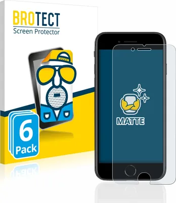 Produktbild von 6x BROTECT Schutzfolie für Apple iPhone SE 2 / SE 3 Displayschutz Displayschutzfolie Folie Matt Entspiegelungsfolie