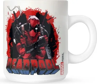 Obrázek produktu pro Deadpool - hrnek na kávu "Smoking Gun" PM2768 (jedna velikost) (bílá/červená/černá)