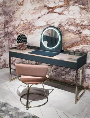 Produktbild von Schlafzimmer Möbel Schminktisch Designer Schminktstuhl Luxus Holzmöbel