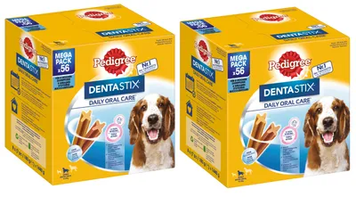 Produktbild von PEDIGREE® DENTASTIX™ Daily Oral Care Beutel Multipack Big Pack 10-25kg 2 x 8 x 7 Stück