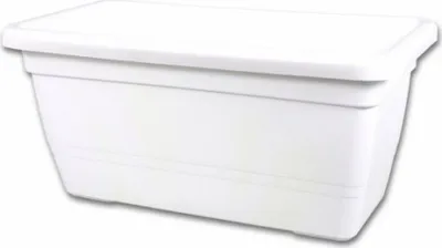 Image de Jardinière ANTHEA en plastique blanc 60 x 32 x 28 cm