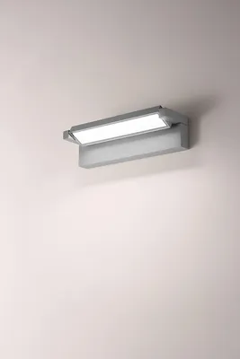 Imagen del producto de Pantalla - Lámpara de pared LED de 36W, temperatura de color de 3000-4000 K, ajustable en 340°, 2900 lúmenes, grado de protección IP65, 36 cm, gris claro - Perenz