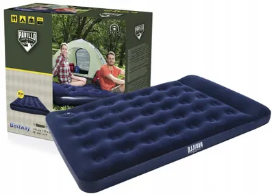 Produktbild von Bestway Luftbett Eingebaute Fußpumpe Aufblasbar Beflockt 191×137×28 cm