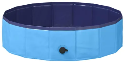 Produktbild von Faltbares Hundeschwimmbecken - VIDAXL - Welpenlaufstall - Blau 80 x 80 x 20 cm PVC