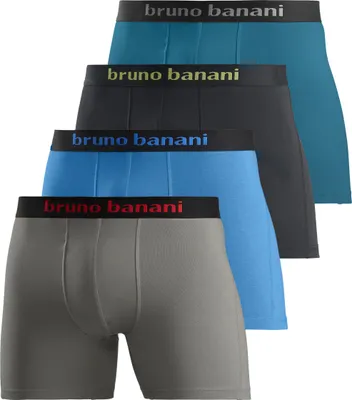 Produktbild von Bruno Banani Boxer Boxershorts für Herren 4 -teilig grau, türkis, schwarz, petrol Größe XL