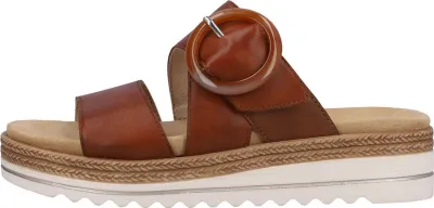 Produktbild von Remonte Damen Sandale mit Zierschnalle und bequemer Sohle Glattleder D0Q51, Größe:39 EU, Farbe:Braun