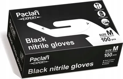 Produktbild von Nitrilhandschuhe, schwarz, Expert „M“, 100 Stück