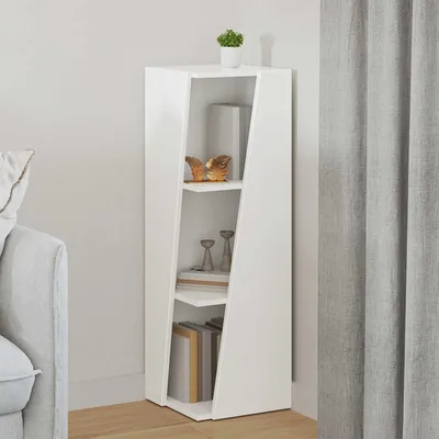 Obrázok produktu pre Maison Exclusive – bočná polička, biela, 33 x 32 x 100,5 cm, drevotrieska