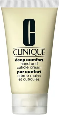 Obrázek produktu pro Clinique Deep Comfort Hand and Cuticle Cream, Krémová, Ženy, Univerzální, Zpevňující, Regenerační, Vyhlazující, 75 ml, Tuba