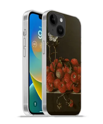 Produktbild von MuchoWow® Handyhülle Schutzhülle Hülle für Apple iPhone 14 - Softcase Stilleben mit Walderdbeeren - Gemälde von Adriaen Coorte Silikon Softcase Handy Hülle - Mobiltelefonhülle