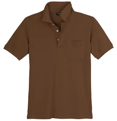 Produktbild von Übergrößen Piqué Poloshirt braun Redfield Ralph