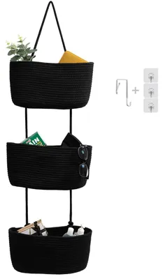 Immagine prodotto di Cesto da parete a tre scomparti, ideale per l'organizzazione e la decorazione