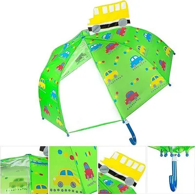 Produktbild von Famanu Kinderregenschirm 3D Design - Bunt und leicht