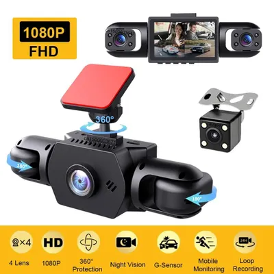Produktbild von 4-Kanal Dashcam 1080P, 360° Rundumsicht, Nachtsicht, G-Sensor, Parkmodus