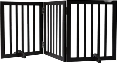 Produktbild von Hundetor Haustierzaun Klappbar - Kinderschutzgitter Braun 508x610mm - Faltbar für Hunde und Haustiere - Sicherer Gartenzaun