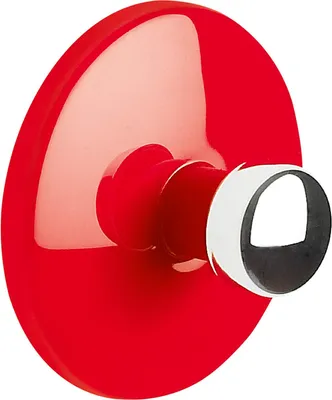 Immagine prodotto di Spirella Gancio portasciugamani Gancio autoadesivo Bagno e cucina "Bowl" Portasciugamani Appendiabiti Senza fori Ø5 cm - Rosso