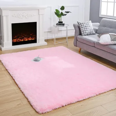 Produktbild von Hochflor Teppich Shaggy Super weich 80 x 150 cm Rosa