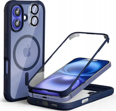 Zdjęcie produktu dla Etui iPhone 13 14 6.1" Niebieskie przezroczyste MagSafe