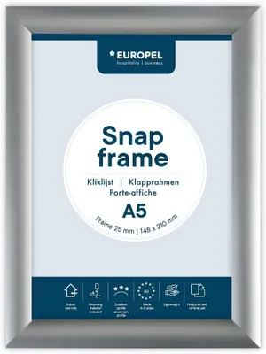 Produktbild von EUROPEL Plakatrahmen DIN A5 25 mm silber eloxiert