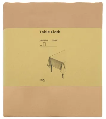 Imagen del producto de vidaXL: Mantel, 5 unidades, rectangular, color beige, 140 x 160 cm, de poliéster