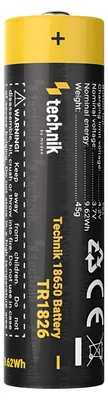 Zdjęcie produktu dla Technik TR1826 akumulator 18650 TR1826 2600 mAh 3,7 V B1