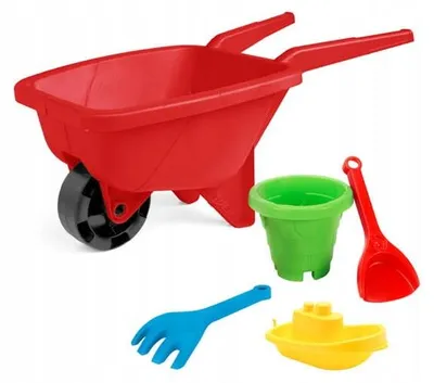 Produktbild von WADER Rote Schubkarre mit Sandspielzeug für Kinder