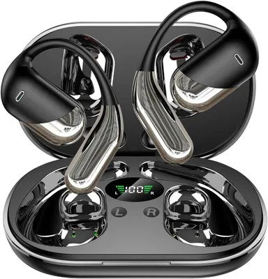 Produktbild von KI Übersetzer Kopfhörer 144 Sprachen Echtzeit,Open Ear Bluetooth Translator Earbuds, 3-in-1 Übersetzung,Hi-Fi Musik,8H Akku für Reise Business Studium