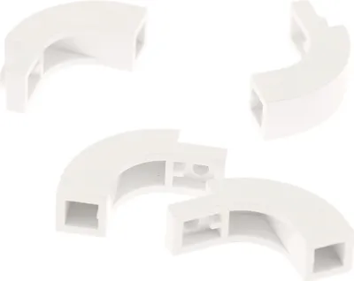 Obrázok produktu pre 4x Lego oblúková tehlička 1x3x2 biely poloblúk okrúhly štvrťkruhový most 6418 6005