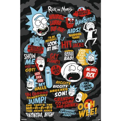 Produktbild von Poster Rick and Morty Quotes 61x91.5cm