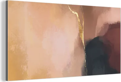 Obrázek produktu pro Nástěnná dekorace Kovový kovový obraz Wall Art 120x60cm Abstraktní - Malba - Pastel Muchowow Hliníkové obrazy