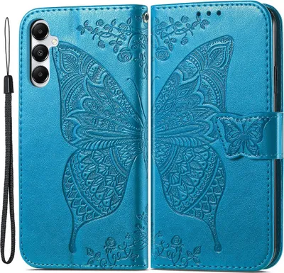 Produktbild von Samsung Galaxy A05s Hülle - Coverup Schmetterling Klapphülle - Blau