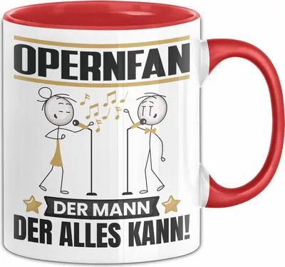 Produktbild von Opernfan Tasse Geschenk für Opernfan Der Mann Der Alles Kann Geschenkidee zum Geburtstag (Rot)