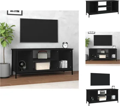 Zdjęcie produktu dla vidaXL Szafka pod TV czarna 102x35x45 cm materiał drewnopochodny - Meble TV