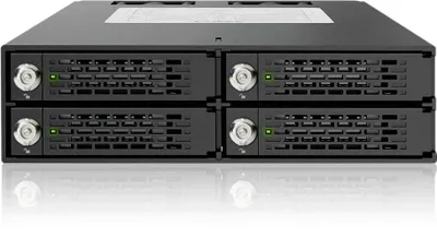 Produktbild von Icy Dock MB994SK-1B, Schwarz, Aluminium, SECC, 7,9.5,12.5 mm, 2 Lüfter, 4 cm, 146 mm