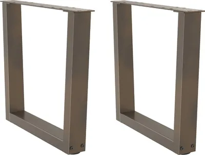 Produktbild von Möbel Esstisch Beine V-Form 2 Stück Naturstahl 50x(42-43,3) cm Stahl - Tischbeine 4012631