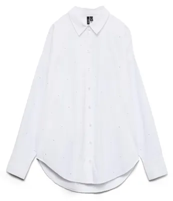 Productafbeelding van Vmfanni Rhinestone Ls Shirt WVN Ga Noos