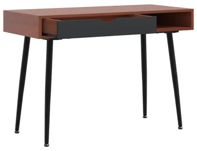 Obrázek produktu pro vidaXL Počítačový stůl se zásuvkou hnědý 110x50x75 cm Materiál na bázi dřeva