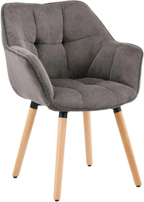 Produktbild von Esszimmerstuhl Milford Cord, braun, mit ergonomischer Rückenlehne