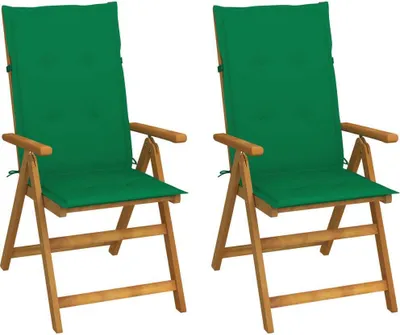 Produktbild von Garten-Liegestühle 2 Stk. mit Kissen Akazie Massivholz