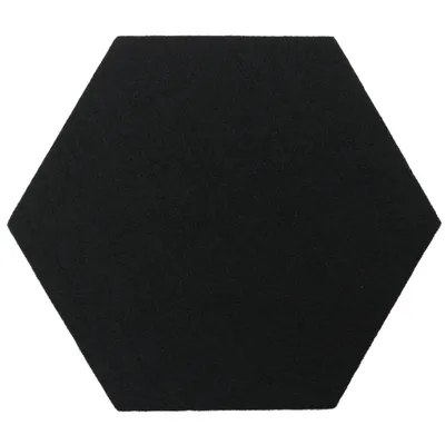 Zdjęcie produktu dla Heksagon filcowo-korkowy 15x17 cm panel dekoracyjny czarny
